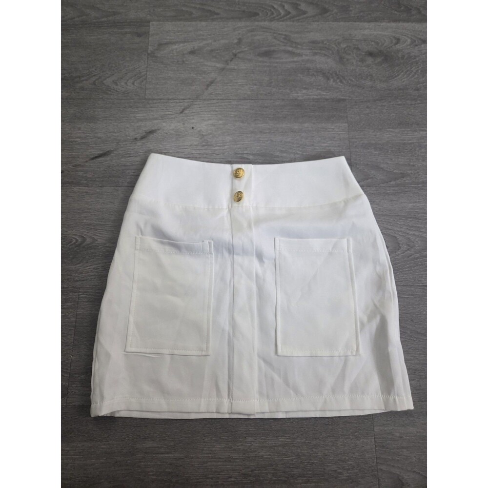 White short Skirt Front Pocket  -  Size L